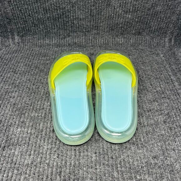 Tory Burch Bubble Jelly Slide Sandals Island Blue Yellow Women’s 8 B Rubber Pool - Picture 3 of 6